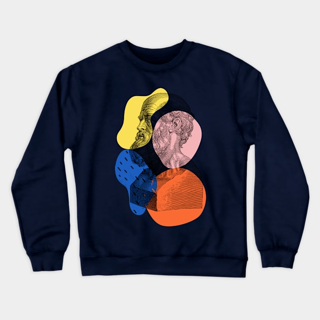 Hippocrates, the Father of Modern Medicine Crewneck Sweatshirt by 45 Creative Club